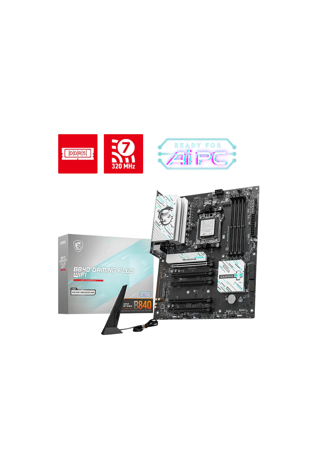 Msi B840 Gaming Plus Wifi Ddr5 8000(Oc)Mhz Wifi7 Atx Am5