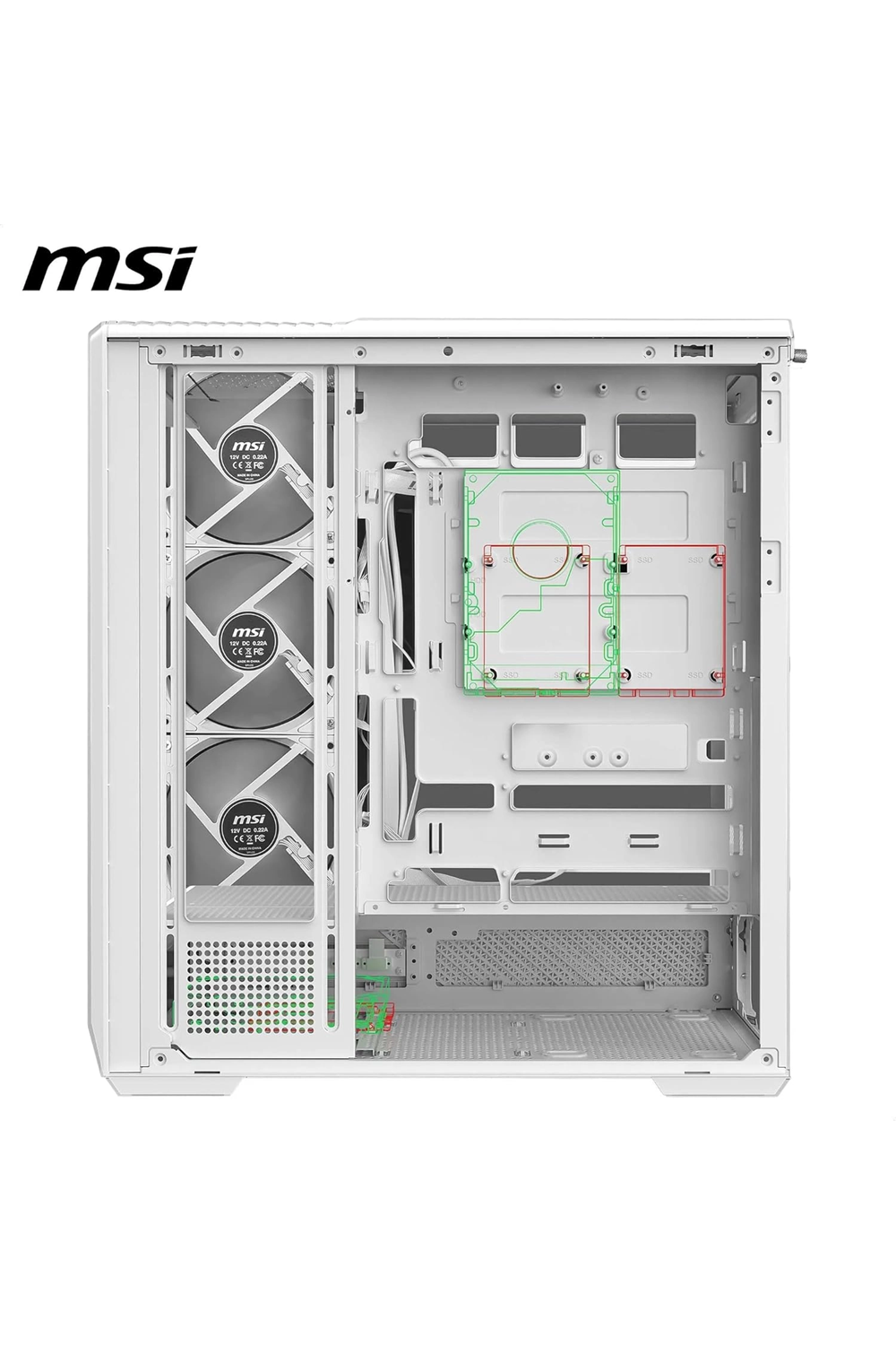 Msi Mag Pano 130R PZ 4xARGB Fan USB 3.2 ATX Beyaz Tower Gaming