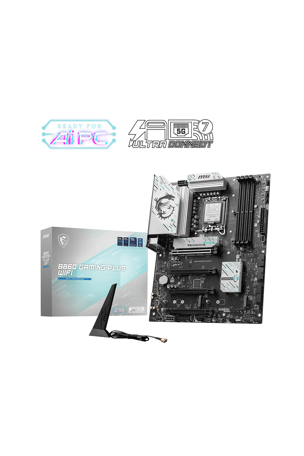 Msi B860 Gaming Plus WiFi DDR5 8800+(OC)MHz Wi-Fi 7 ATX 1851