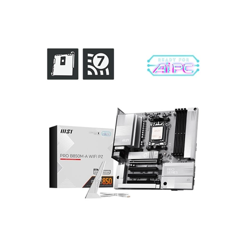 Msi Pro B850M-A WiFi Pz DDR5 Am5 Ddr5 8200MHz+(OC)MHz Wi-Fi 7 mATX