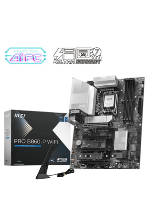 Msi Pro B860-P WiFi Ddr5 8800+(OC)MHz Wi-Fi 7 ATX 1851