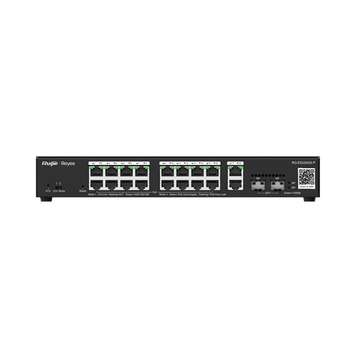 Ruijie Reyee Rg-Es220gs-P 20 Port 16 Port Gigabit PoE 2 Sfp Switch