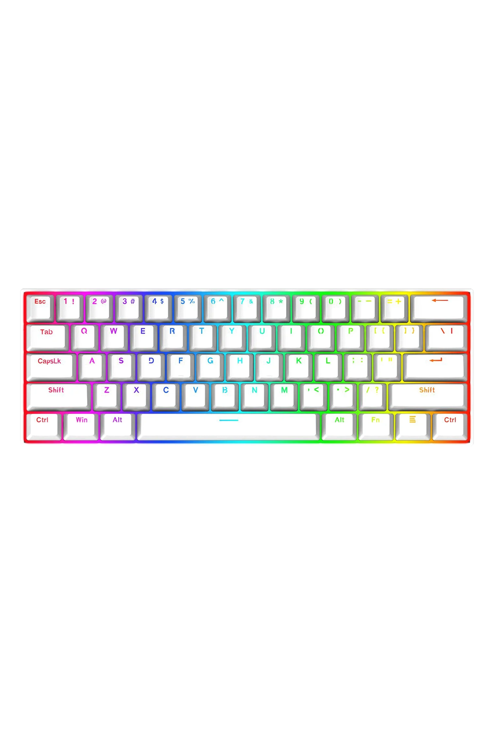 Redragon K630w-Rgb Dragonborn Blue Switch %60 Beyaz Q Tr Layout