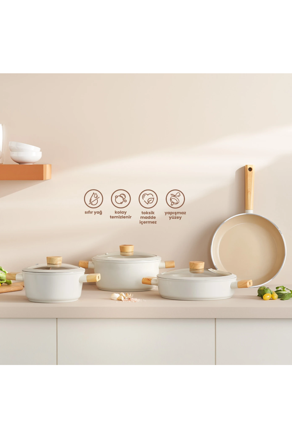 EMSAN SWISS CRYSTAL 7 PARÇA TENCERE SETİ