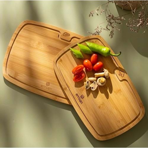 EMSAN DAISY 2'Lİ KESME TAHTASI, WOOD