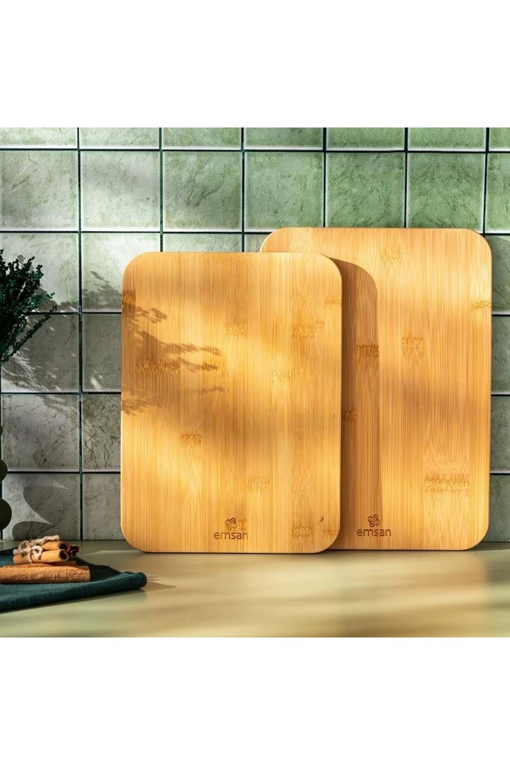 EMSAN AREN 2'Lİ KESME TAHTASI, WOOD