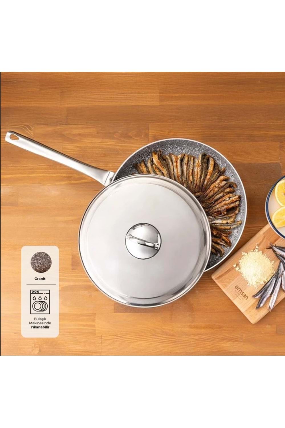 EMSAN FISHY GRANİT BALIK TAVASI, 32 CM
