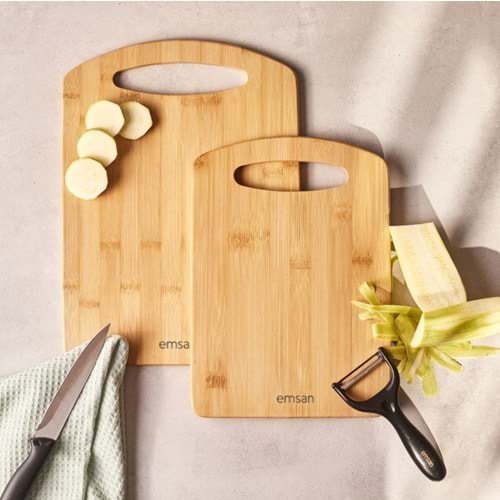 EMSAN BAMBU MOODY 2Lİ KESME TAHTASI