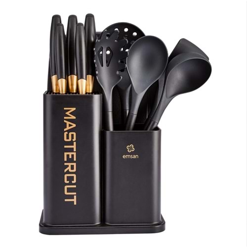 EMSAN MASTERCUT 12 PARÇA BIÇAKLI SERVİS SETİ SİYAH