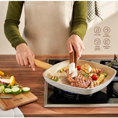 EMSAN SWISS CRYSTAL 28 CM KARE TAVA