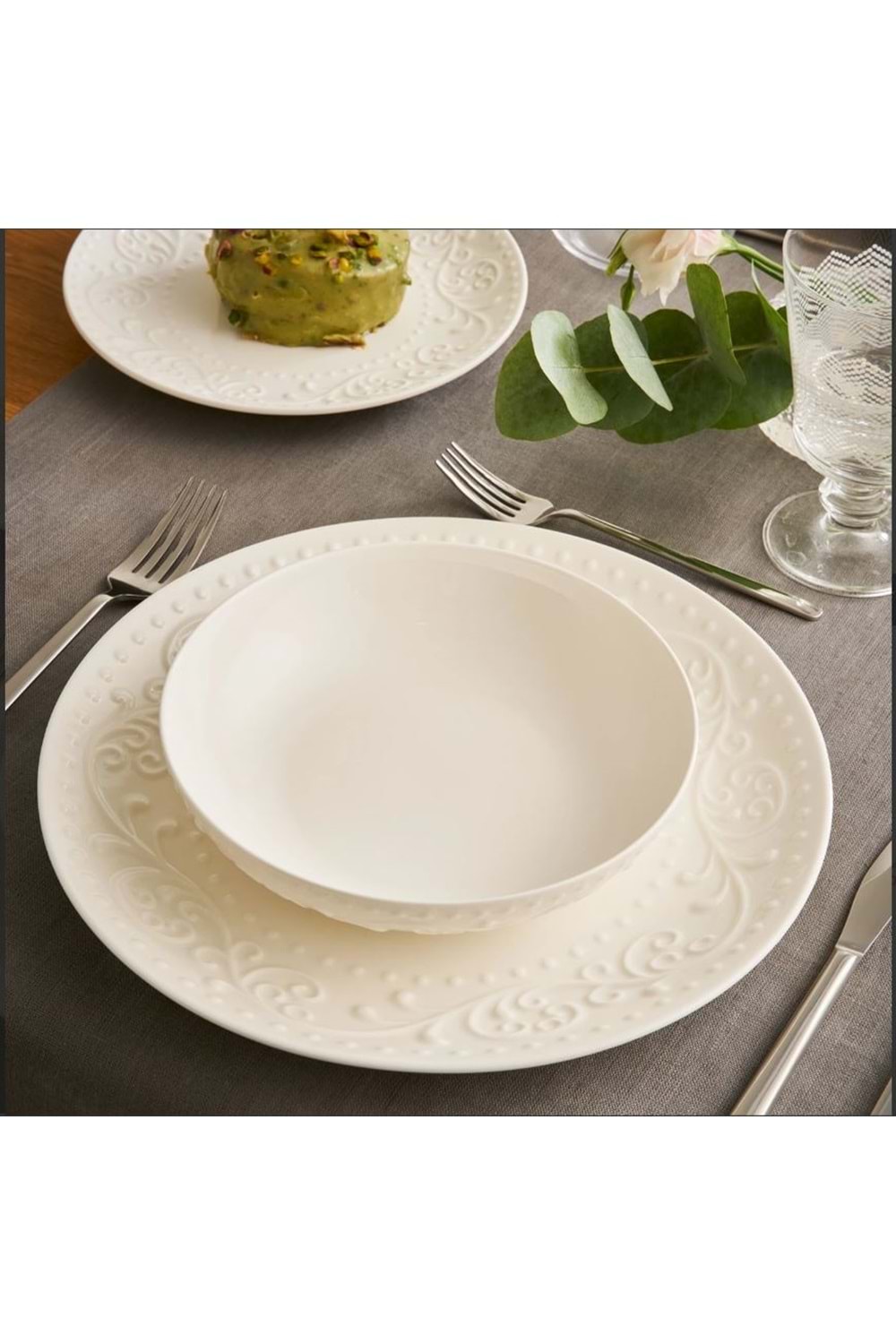 İSTANBUL PORSELEN MAHRA 18 PARÇA, BEYAZ