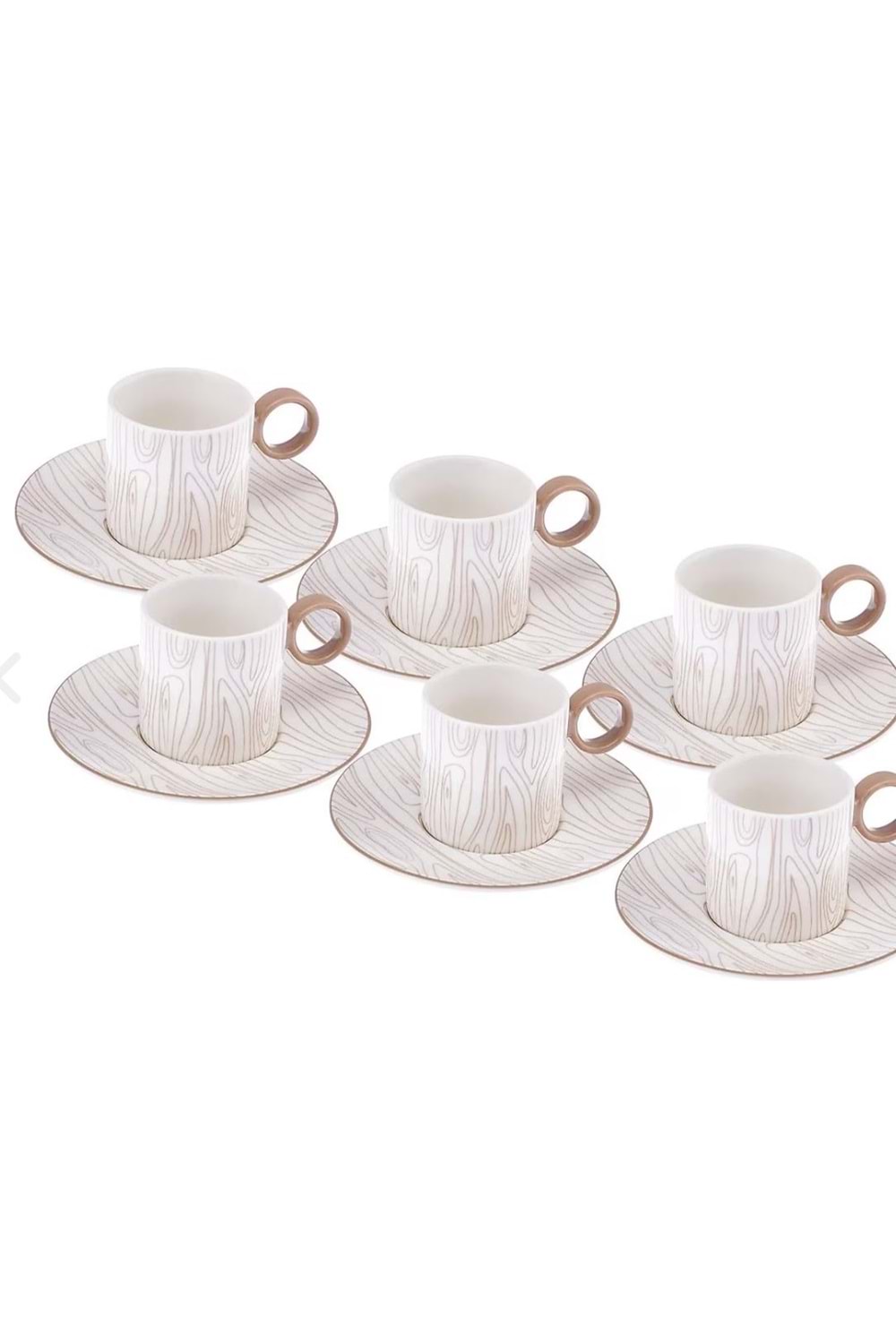 İSTANBUL PORSELEN AYDA 6'LI KAHVE, BEYAZ
