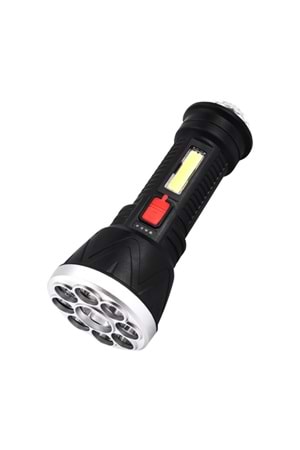 21496 PM 9+1 Ledli Mini Disko Toplu Şarjlı El Feneri