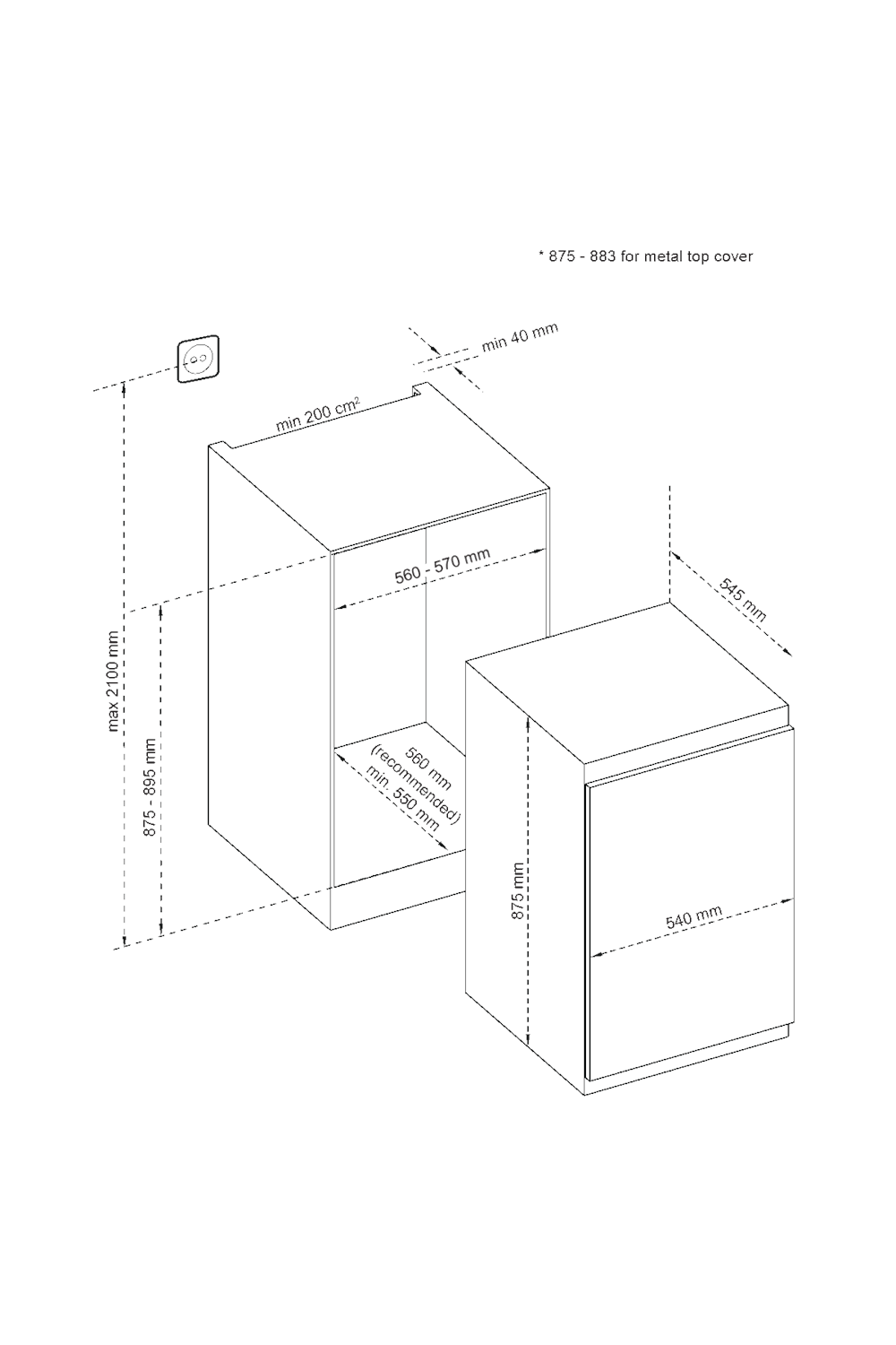 VOX IKS1450F Ankastre Buzdolabı