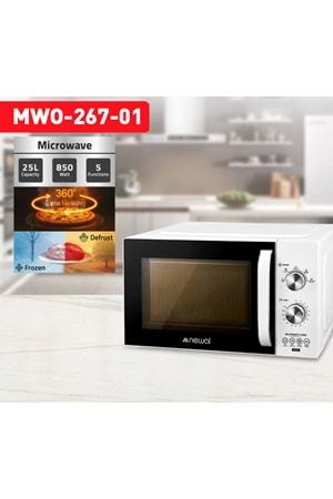 Newal MWO267/1 Beyaz Mikrodalga 25L