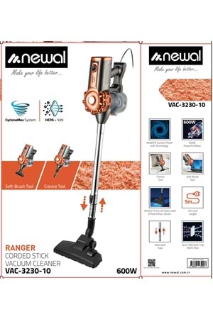 Newal VAC3230/10 Dikey Elektrikli Süpürge 600W