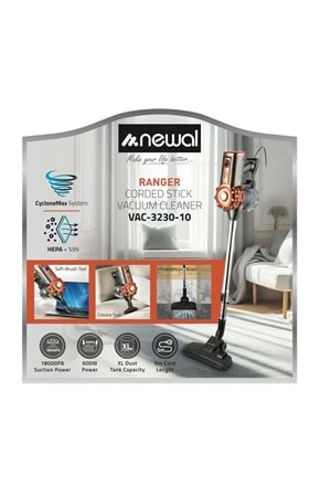 Newal VAC3230/10 Dikey Elektrikli Süpürge 600W