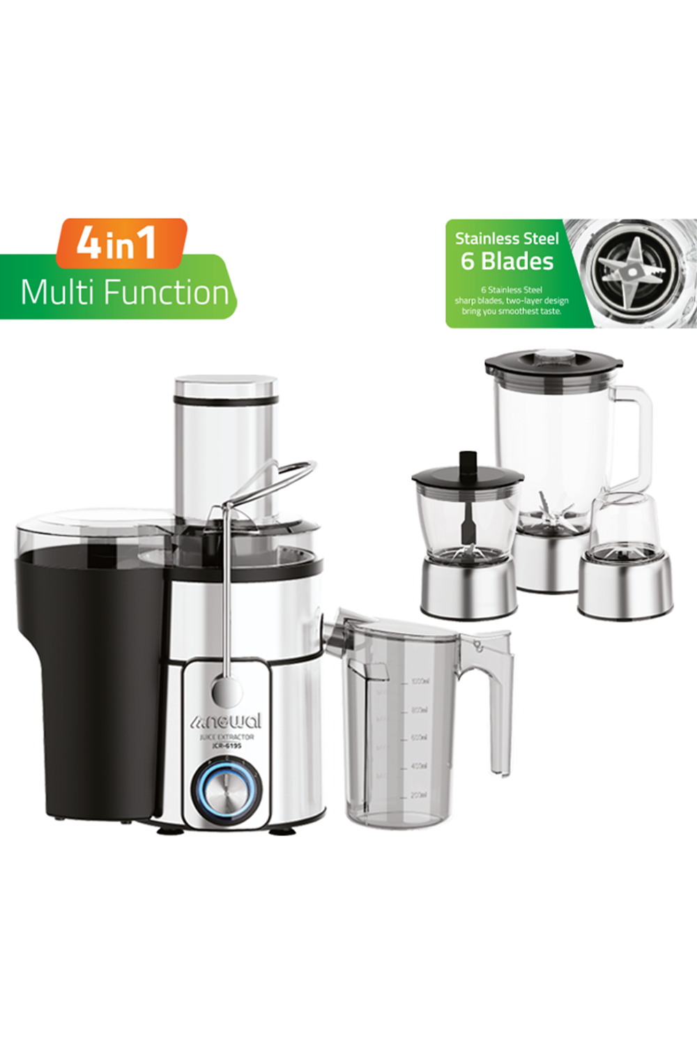 Newal JCR6195 K.Meyve Sıkacağı & Multi Robot