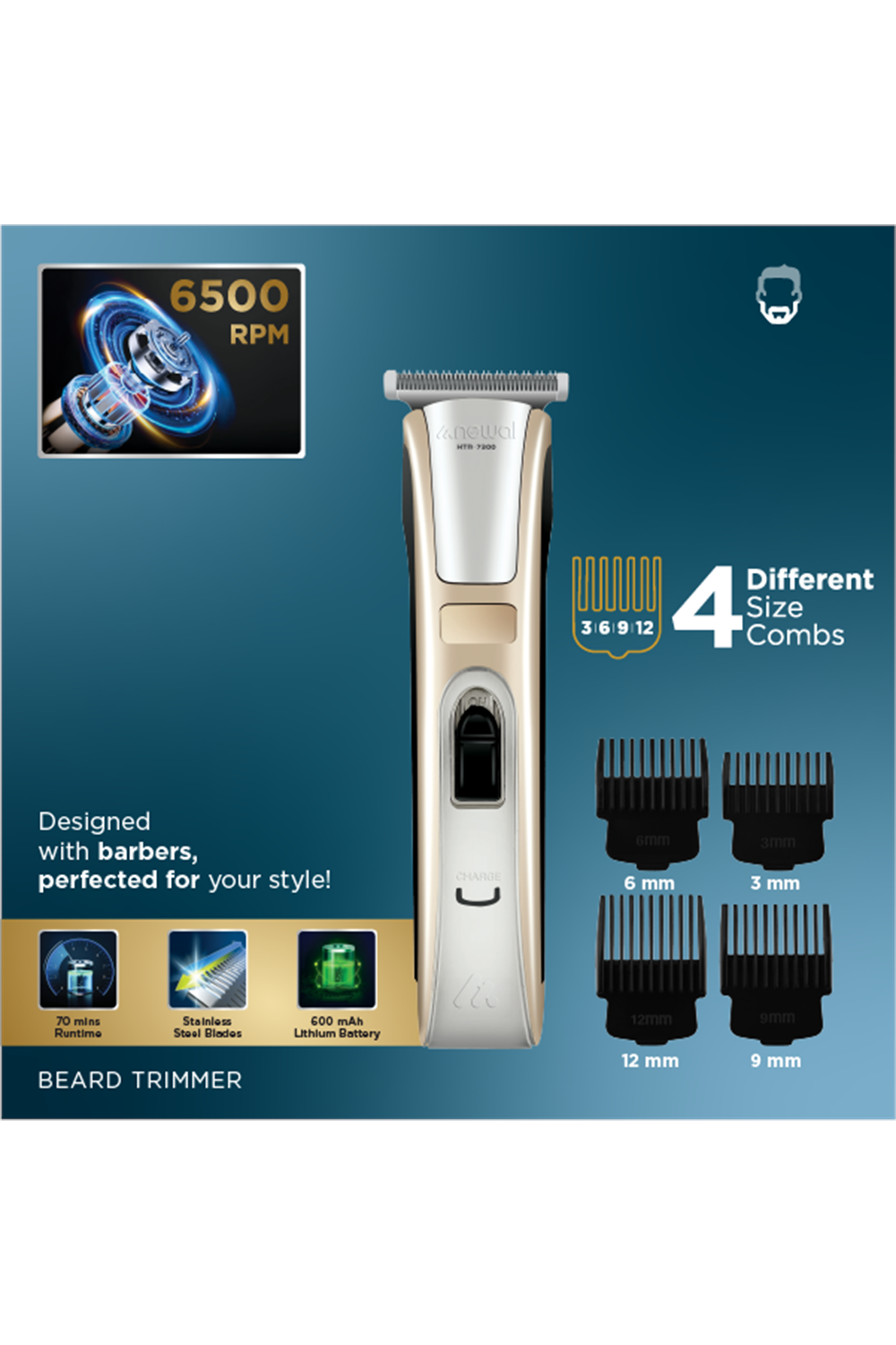 Newal HTR7300 Şarjlı Saç ve Sakal Tıraş Makinesi