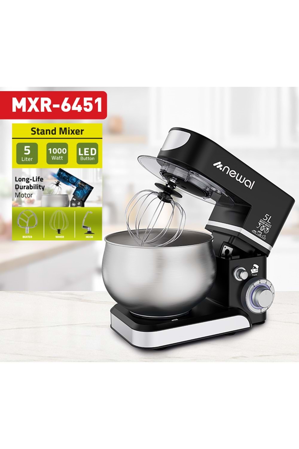 Newal MXR6451 Stand Mikser 5L