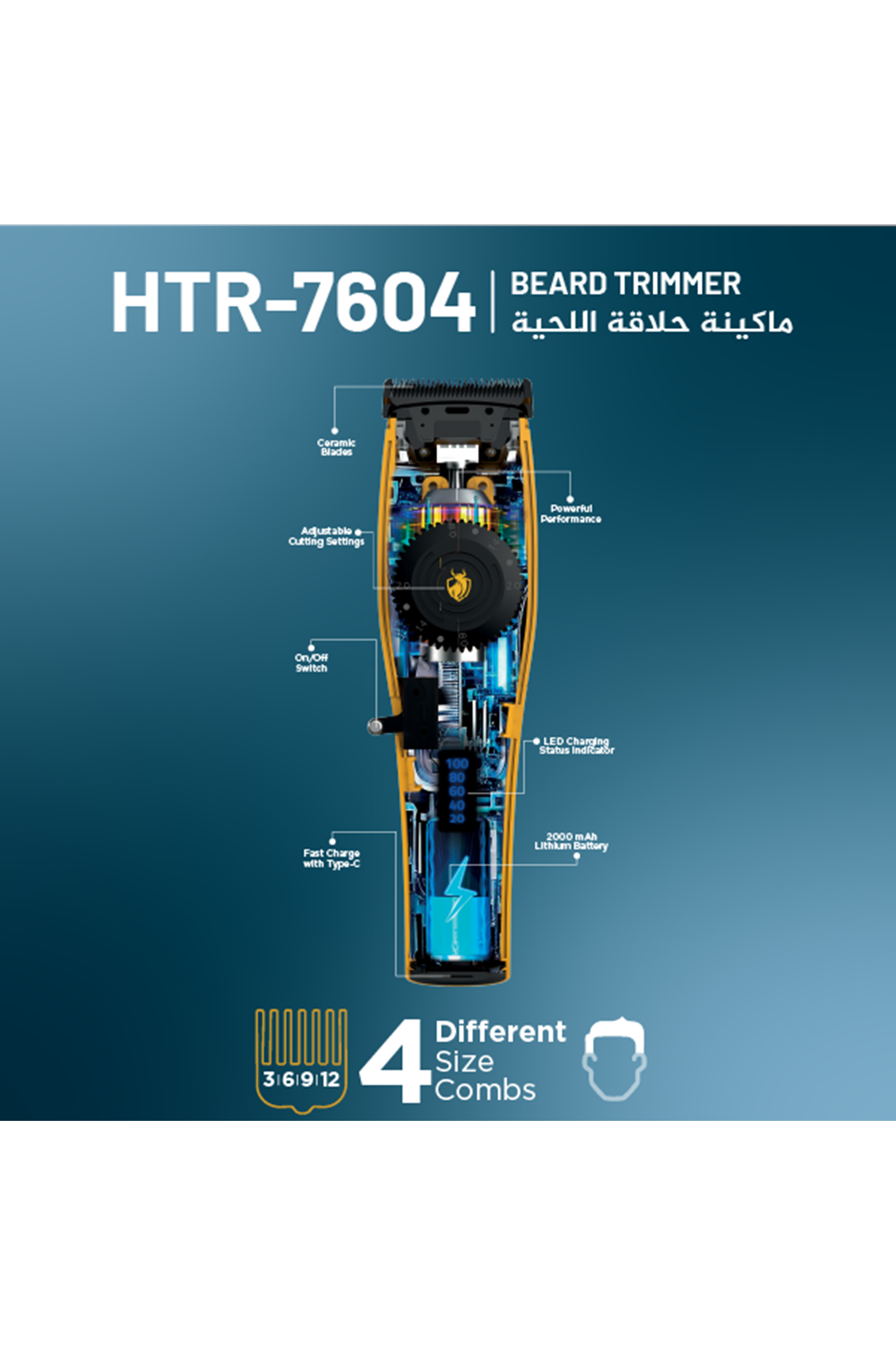 Newal HTR7604 Şarjlı Saç ve Sakal Tıraş Makinesi