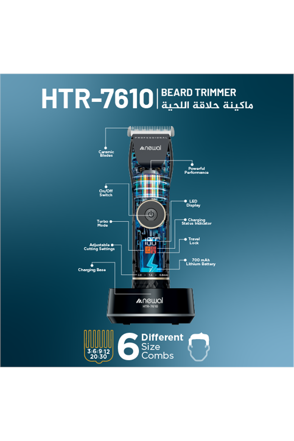 Newal HTR7610 Şarjlı Saç ve Sakal Tıraş Makinesi