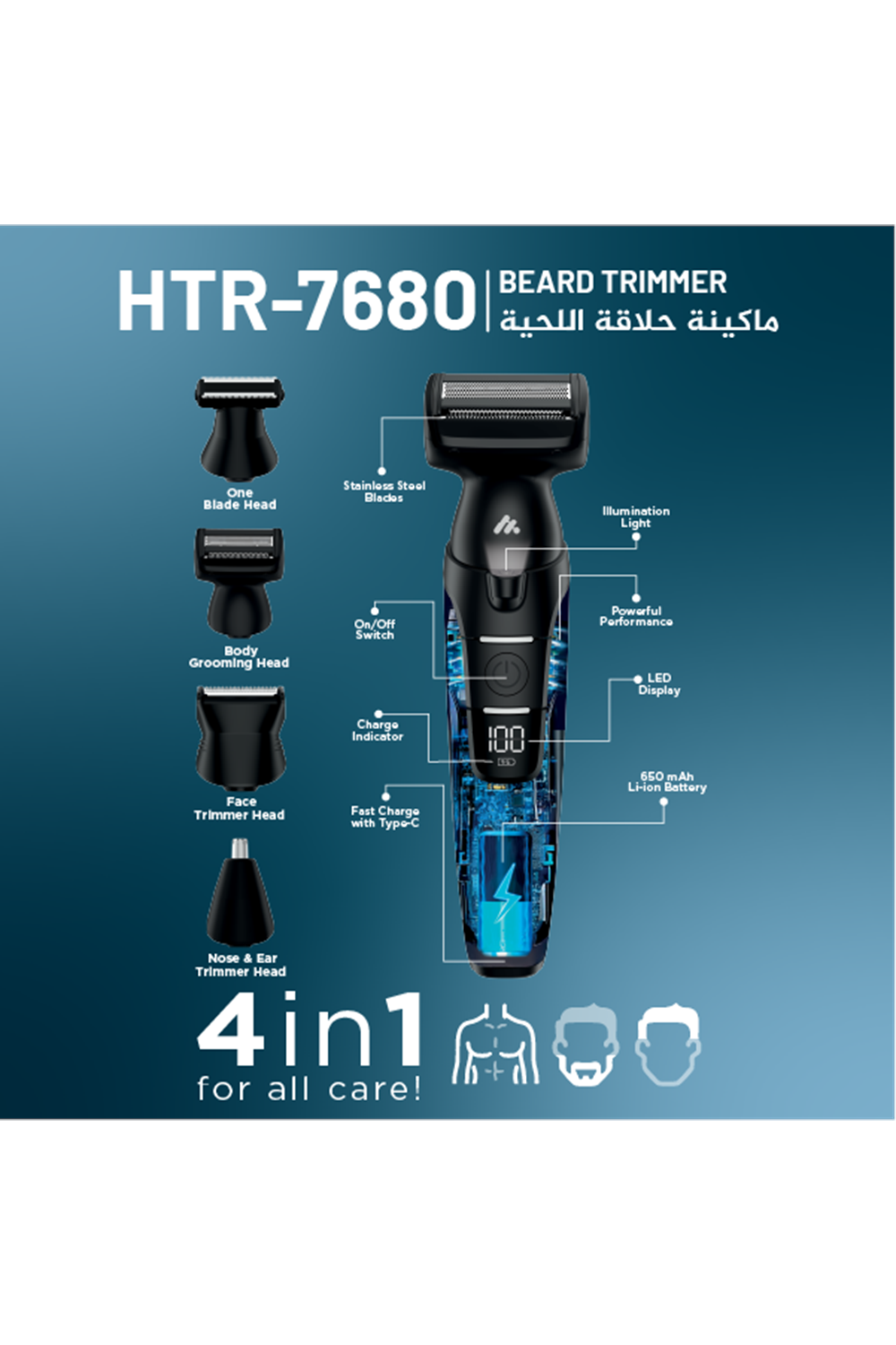 Newal HTR7680 Traş Makinesi Seti