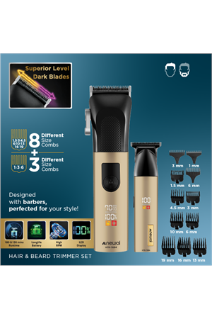 Newal HTR7684 Saç Sakal 2li Set