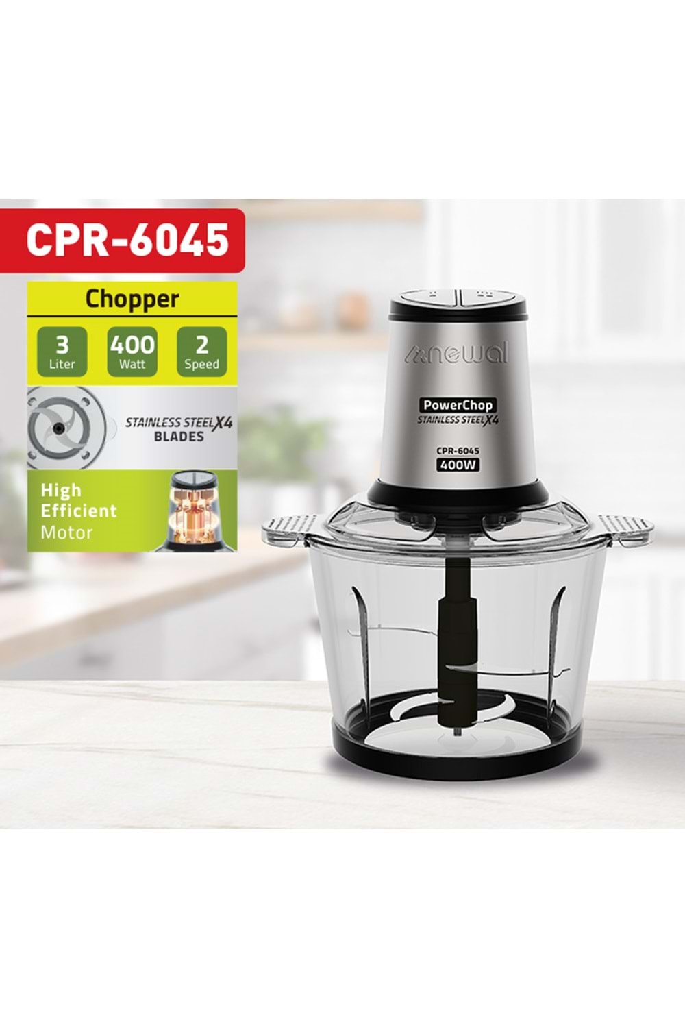 Newal CPR6045 Cam Doğrayıcı 3L