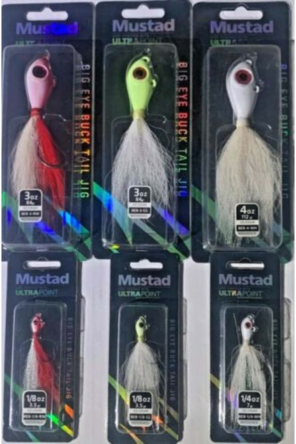 MUSTAD BIG EYE BUCKTAIL GLOW 224 GR - PINK