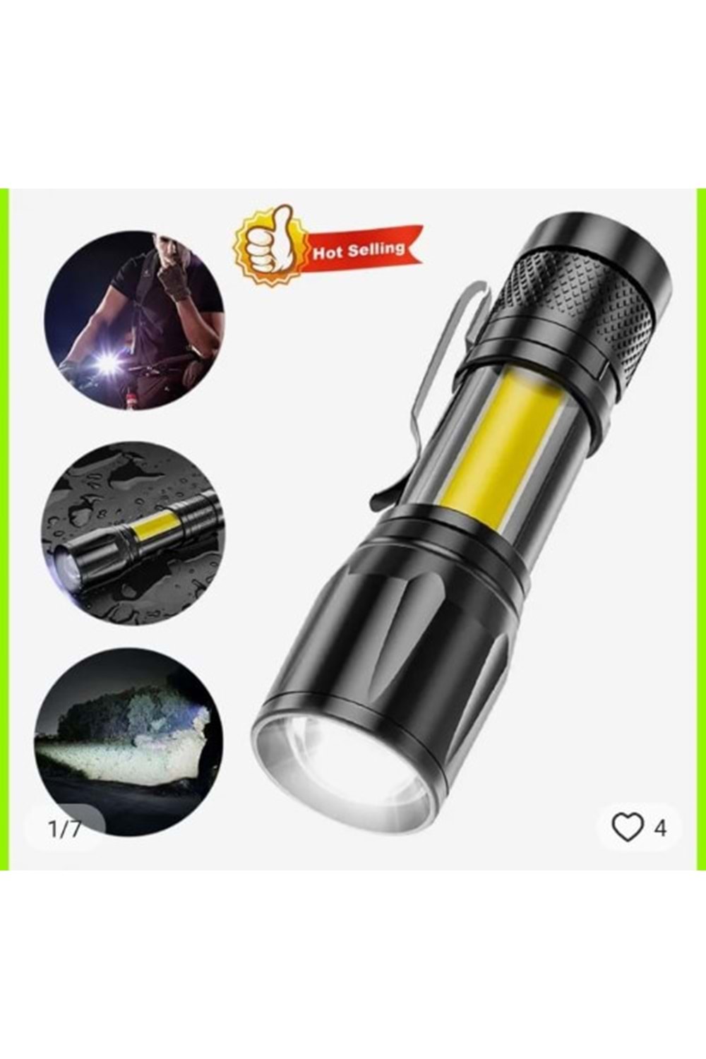 COB LIGHT FLASLIGHT EL FENERİ